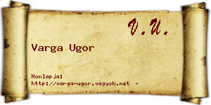 Varga Ugor névjegykártya